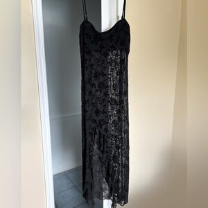 One Clothing Black Floral Midi Dress